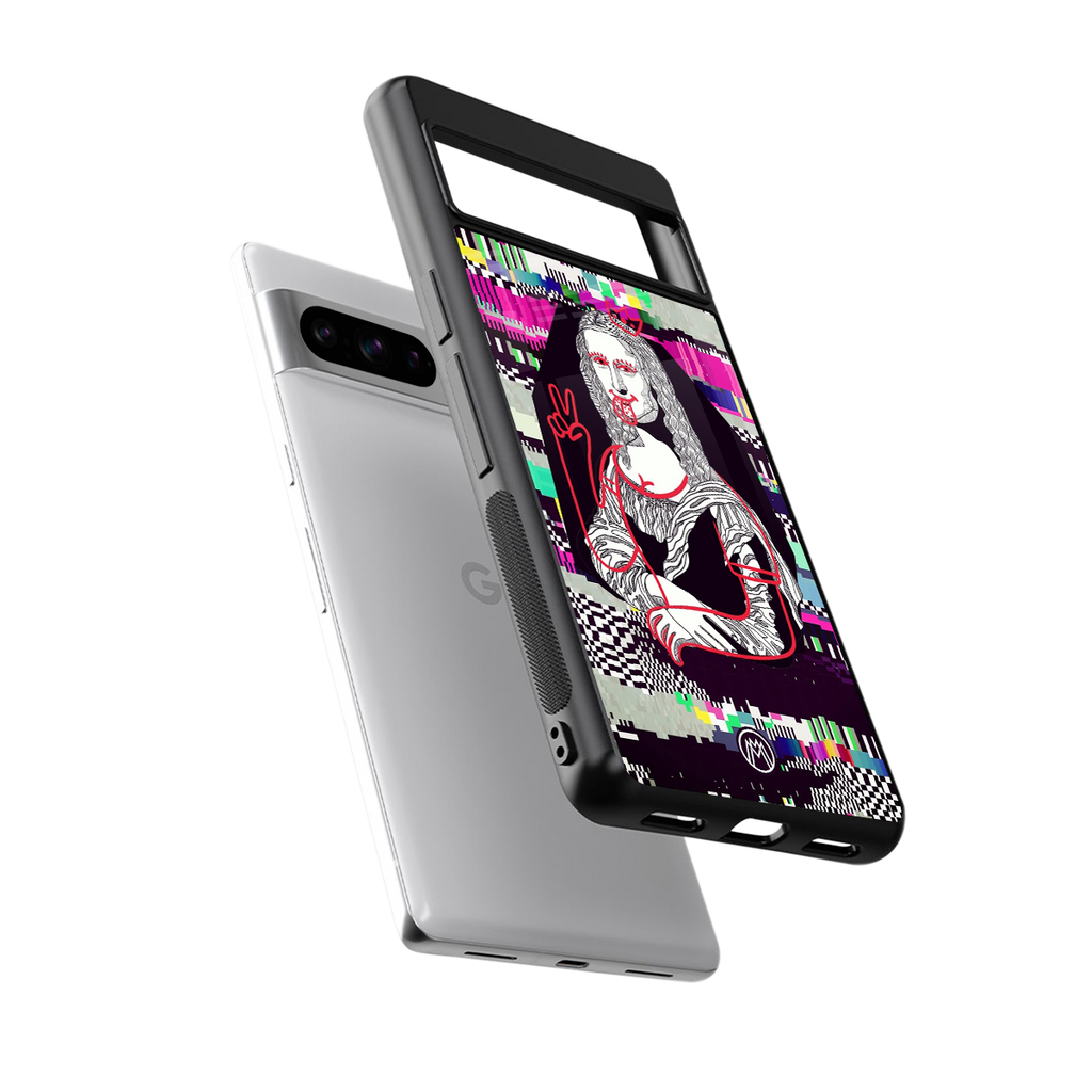 mona remix back phone cover | glass case for google pixel 8 pro