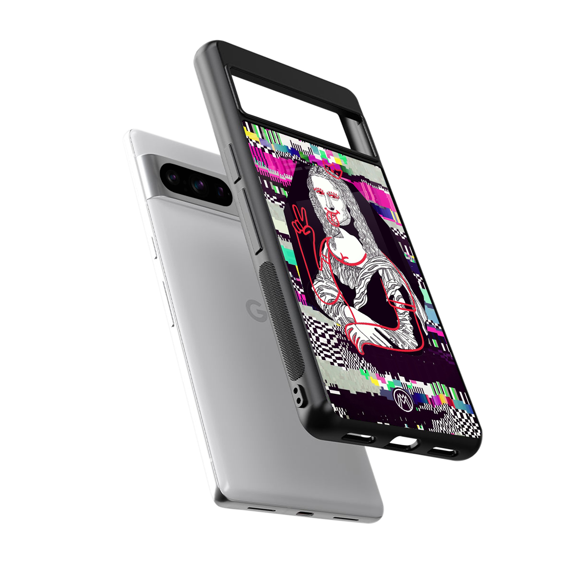 mona remix back phone cover | glass case for google pixel 8 pro