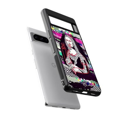 mona remix back phone cover | glass case for google pixel 8 pro