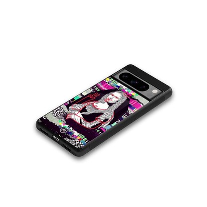 mona remix back phone cover | glass case for google pixel 8 pro