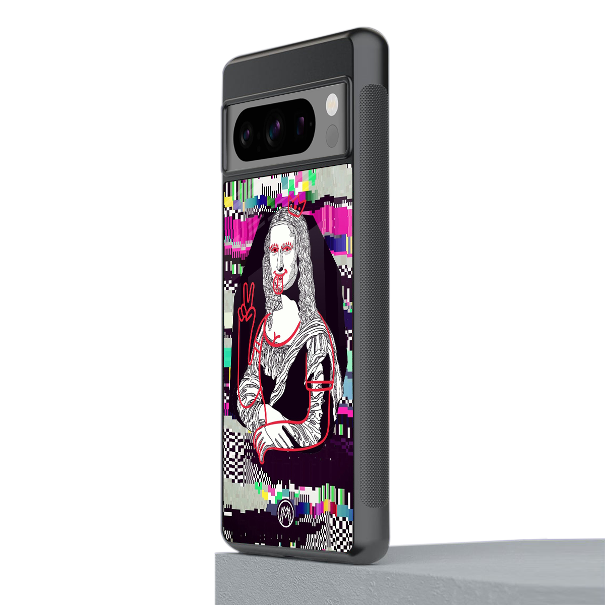 mona remix back phone cover | glass case for google pixel 8 pro