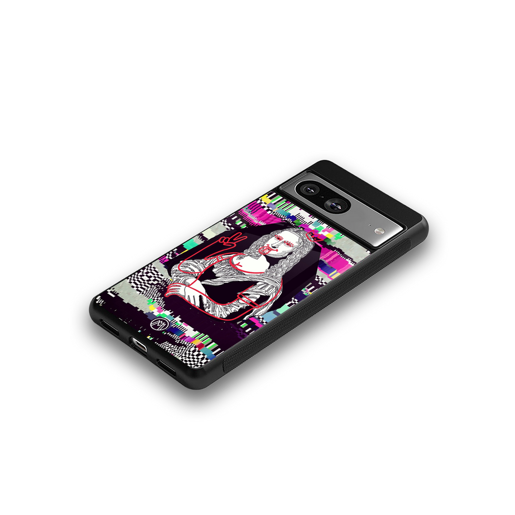 mona remix back phone cover | glass case for Google Pixel 8