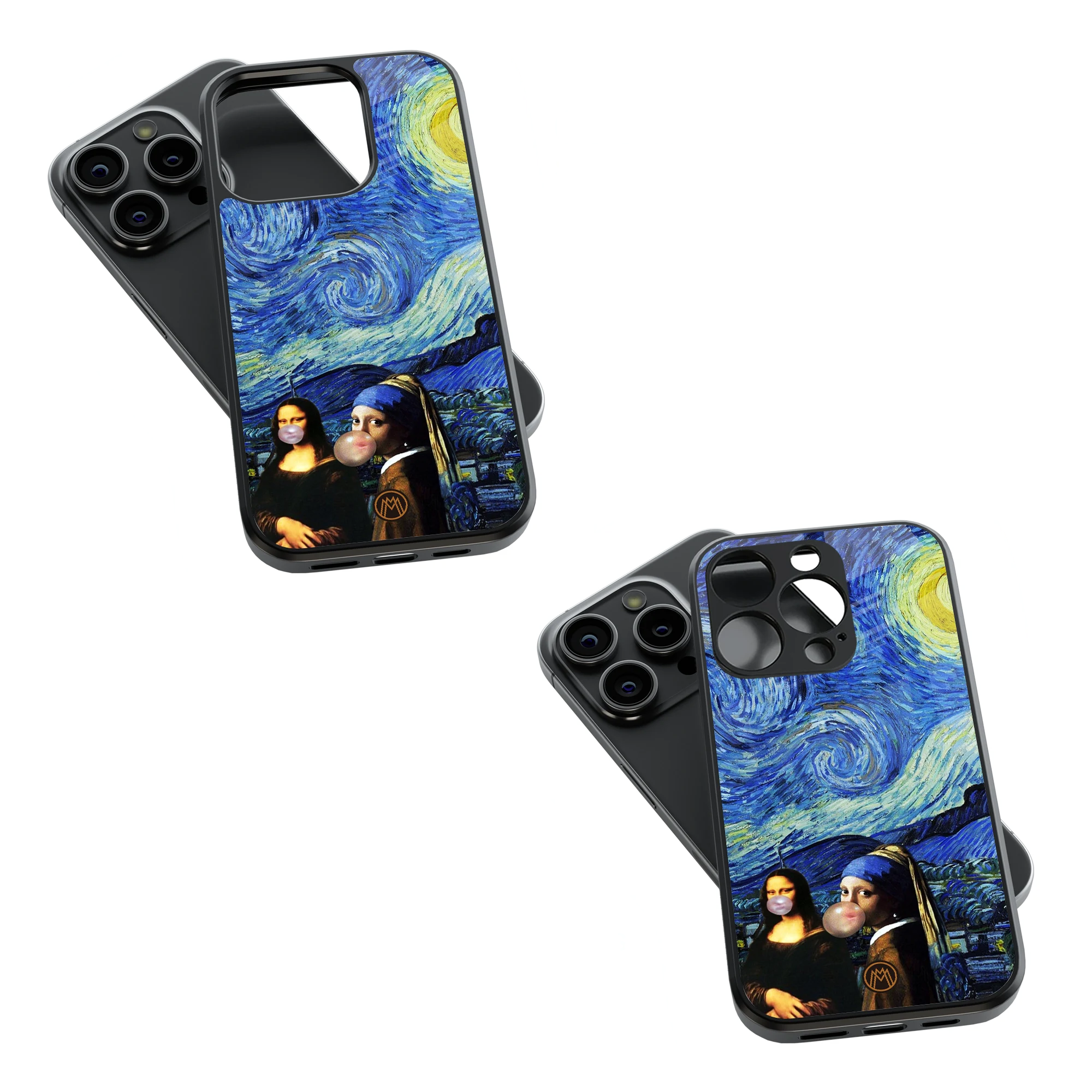 Trendy Glass Back Mobile Case for iPhone, Samsung, Redmi, OnePlus, Google Pixel, Motorola