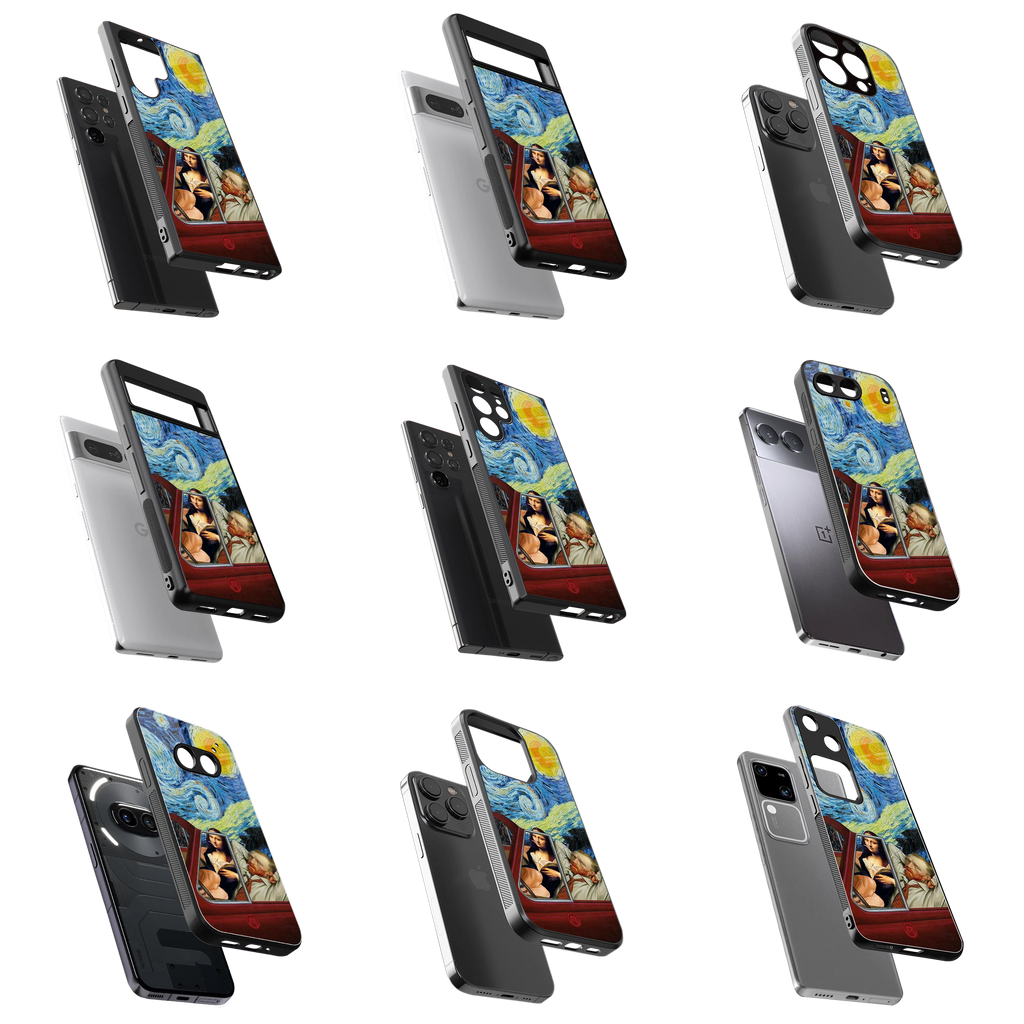 Durable Glass Back Mobile Case for iPhone, Samsung, OnePlus, Google Pixel, Redmi, Vivo, Oppo