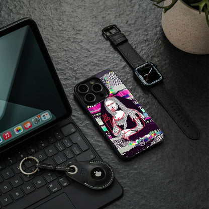 mona remix back phone cover | glass case for iphone 15 plus