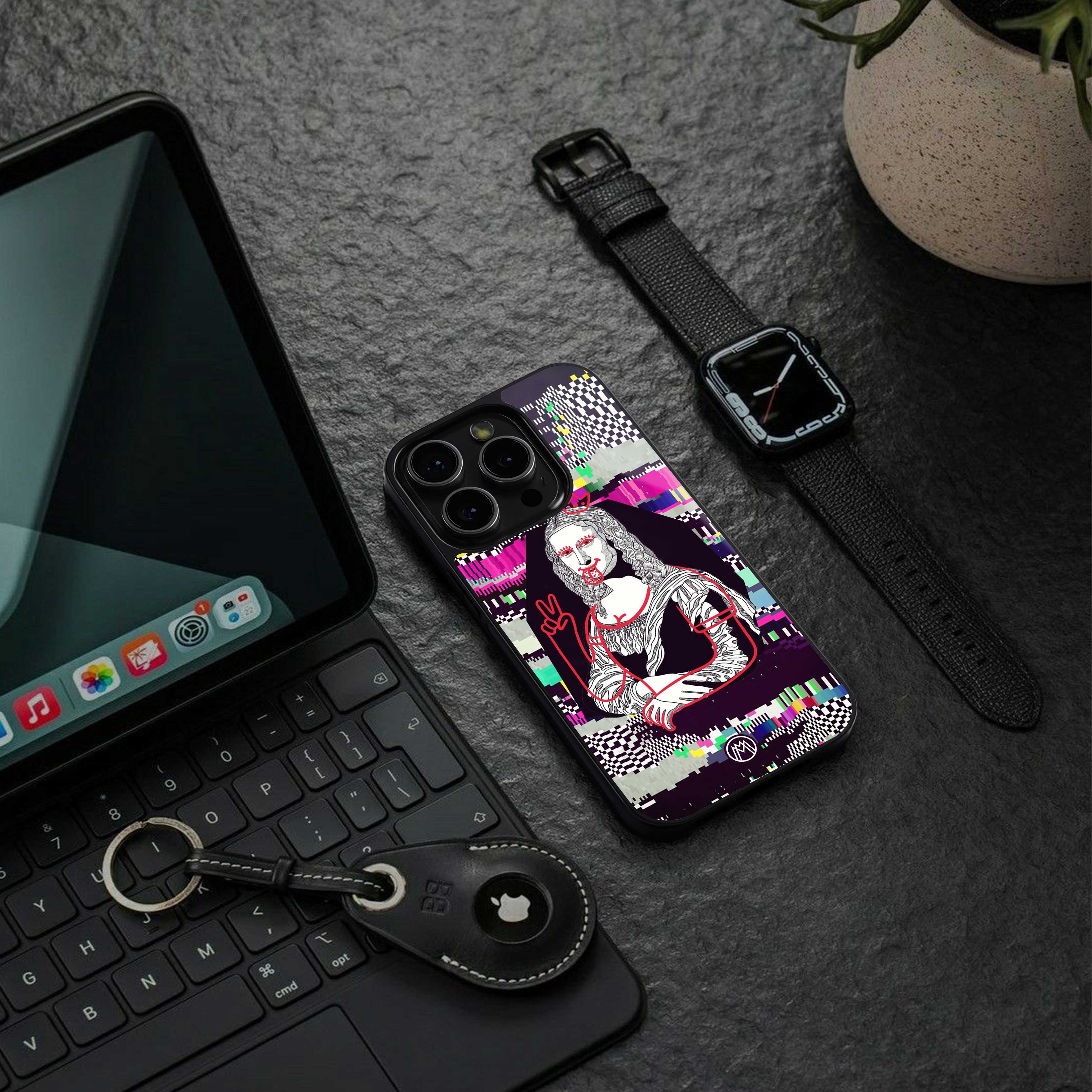 mona remix back phone cover | glass case for nothing phone 2