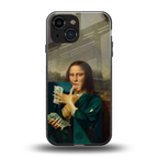 money lisa back phone cover | glass case for iphone 13 mini