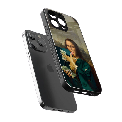 money lisa back phone cover | glass case for iphone 13 pro max