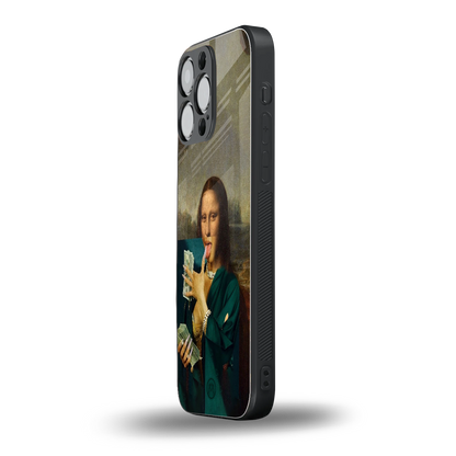 money lisa back phone cover | glass case for iphone 13 pro max