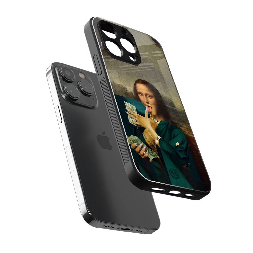 money lisa back phone cover | glass case for iphone 13 pro