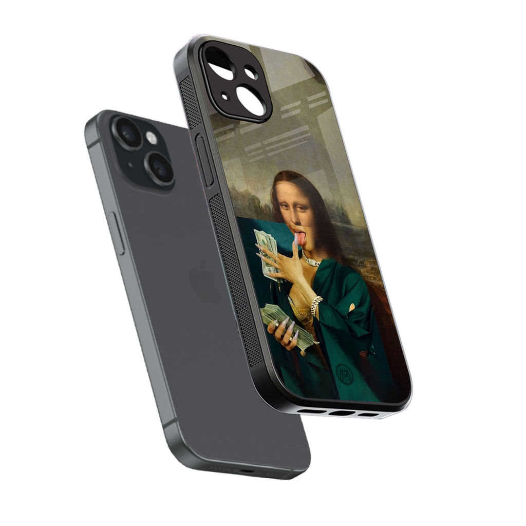 money lisa back phone cover | glass case for iphone 13
