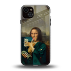 money lisa back phone cover | glass case for iphone 14 plus