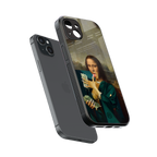 money lisa back phone cover | glass case for iphone 15 plus