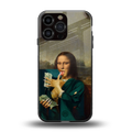 money lisa back phone cover | glass case for iphone 14 pro max