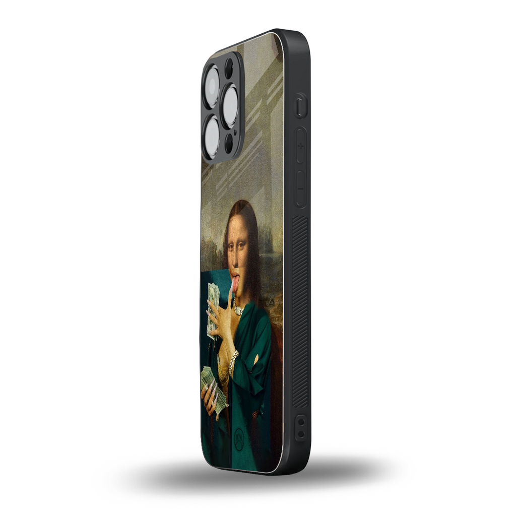 money lisa back phone cover | glass case for iphone 14 pro max