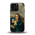 money lisa back phone cover | glass case for iphone 14 pro