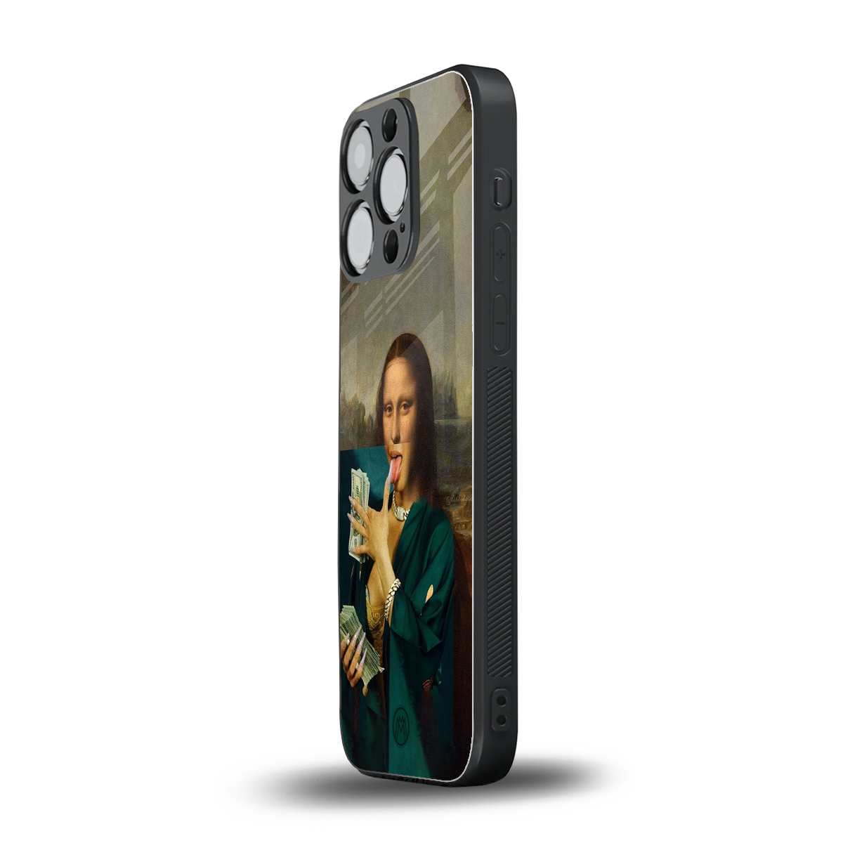 money lisa back phone cover | glass case for iphone 15 pro