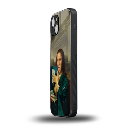 money lisa back phone cover | glass case for iphone 15