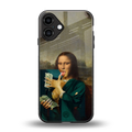 money lisa back phone cover | glass case for iphone 16 plus