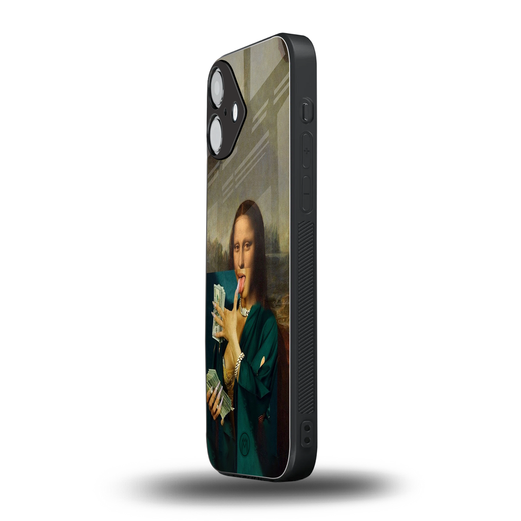 money lisa back phone cover | glass case for iphone 16 plus