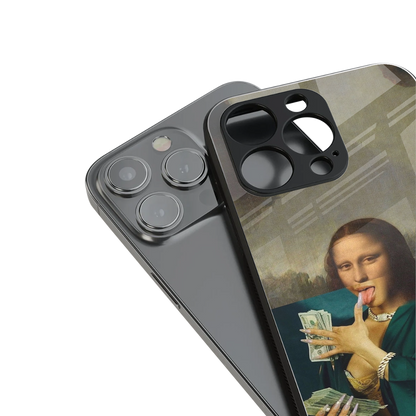 money lisa back phone cover | glass case for iphone 13 pro max