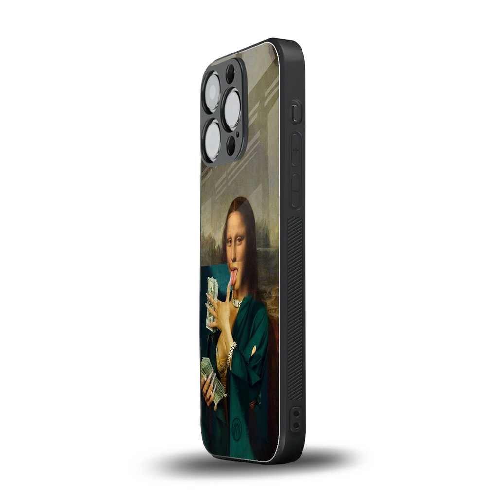money lisa back phone cover | glass case for iphone 16 pro