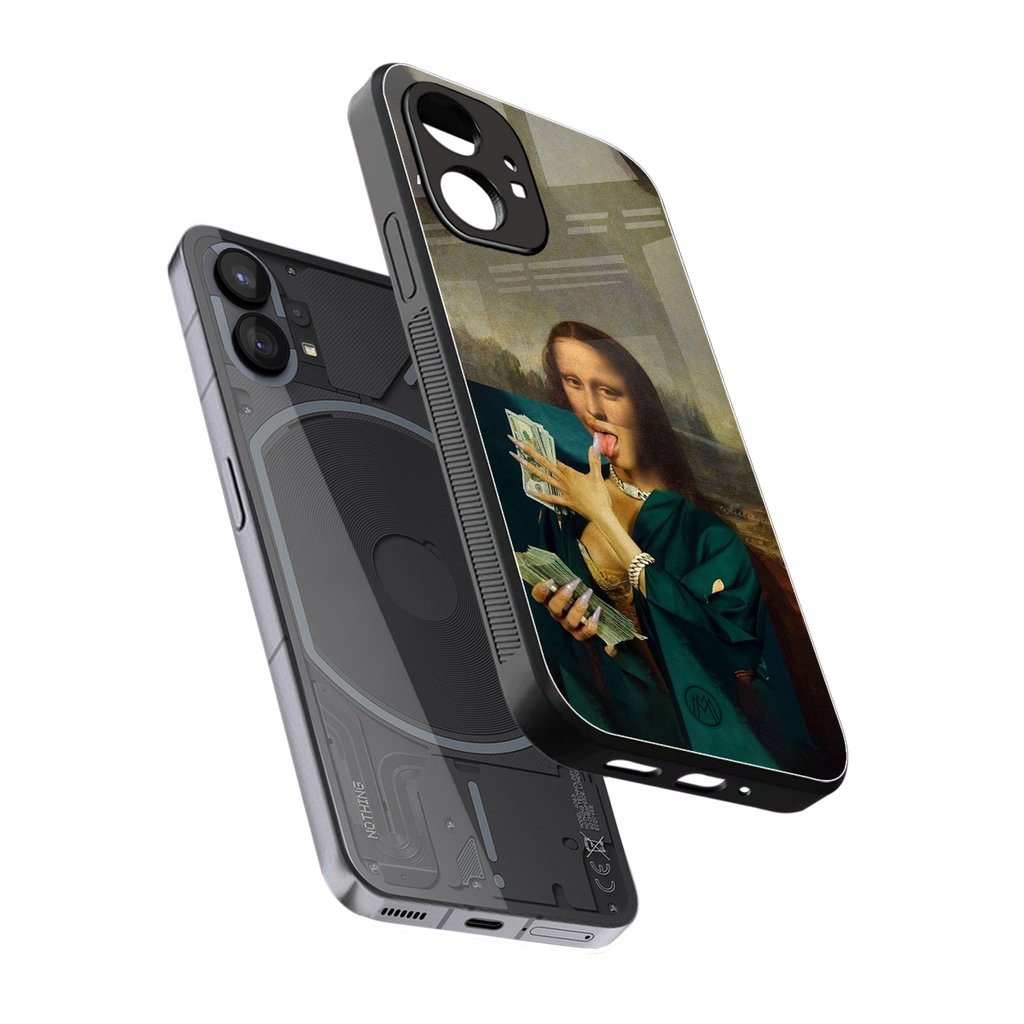 money lisa back phone cover | glass case for nothing phone 1