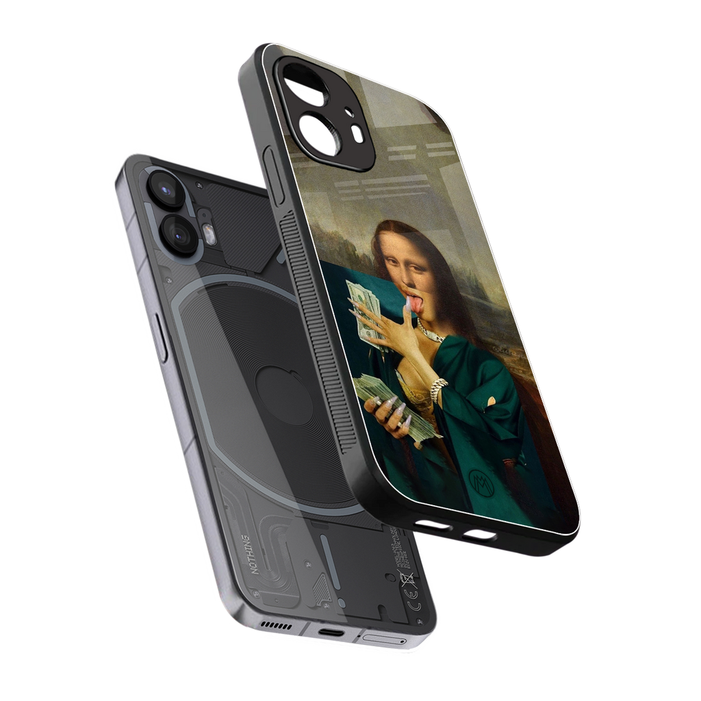 money lisa back phone cover | glass case for nothing phone 2