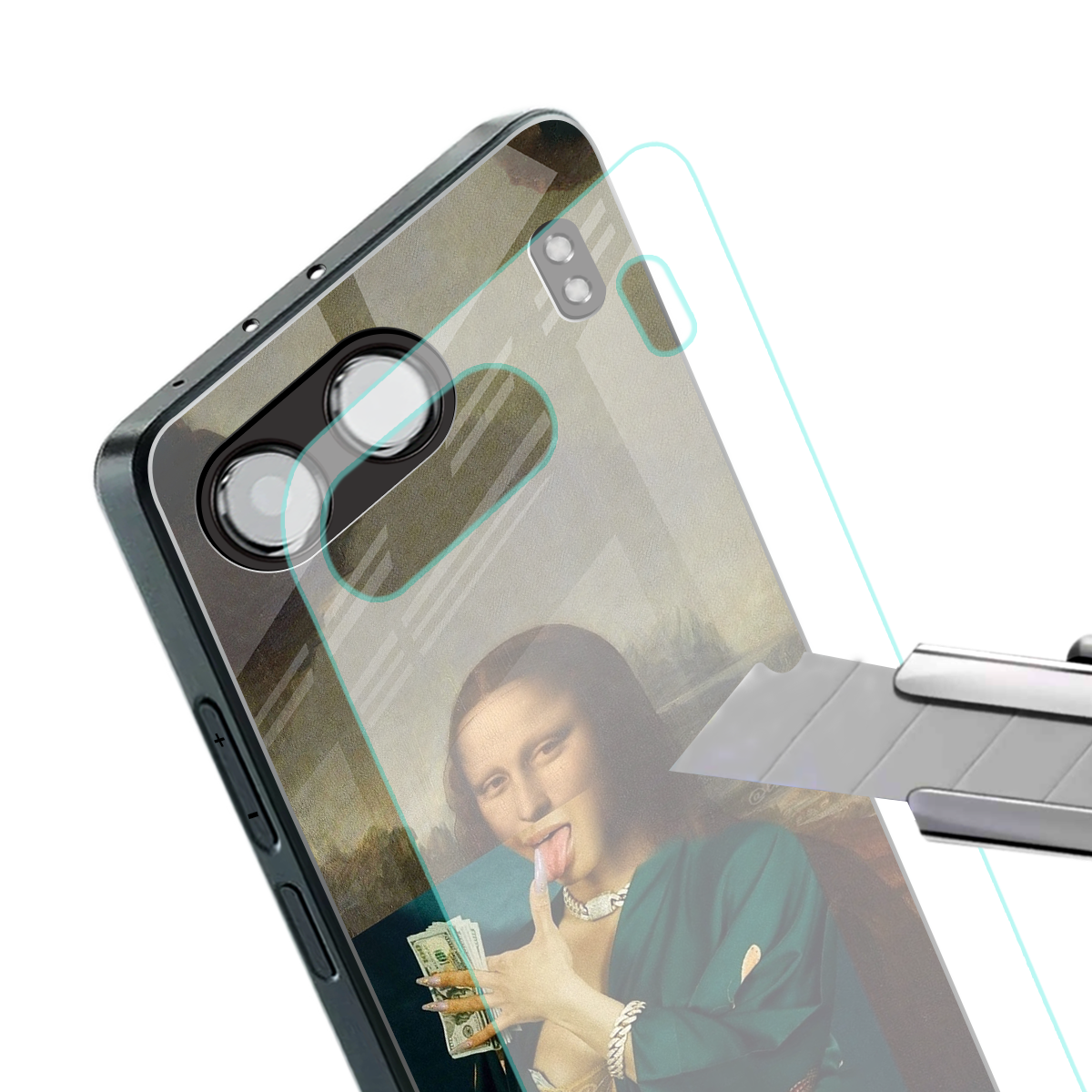 money lisa back phone cover | glass case for oneplus nord 4
