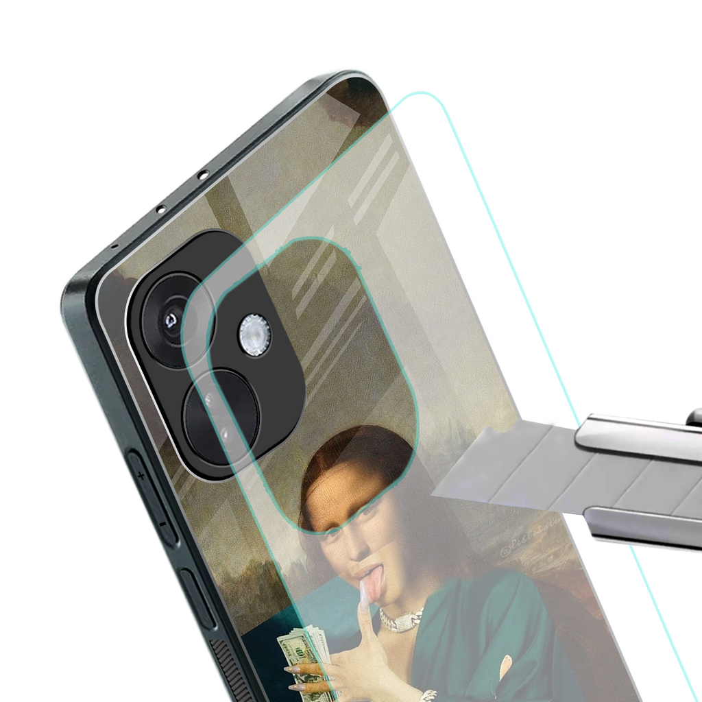 money lisa back phone cover | glass case for oneplus nord ce 3