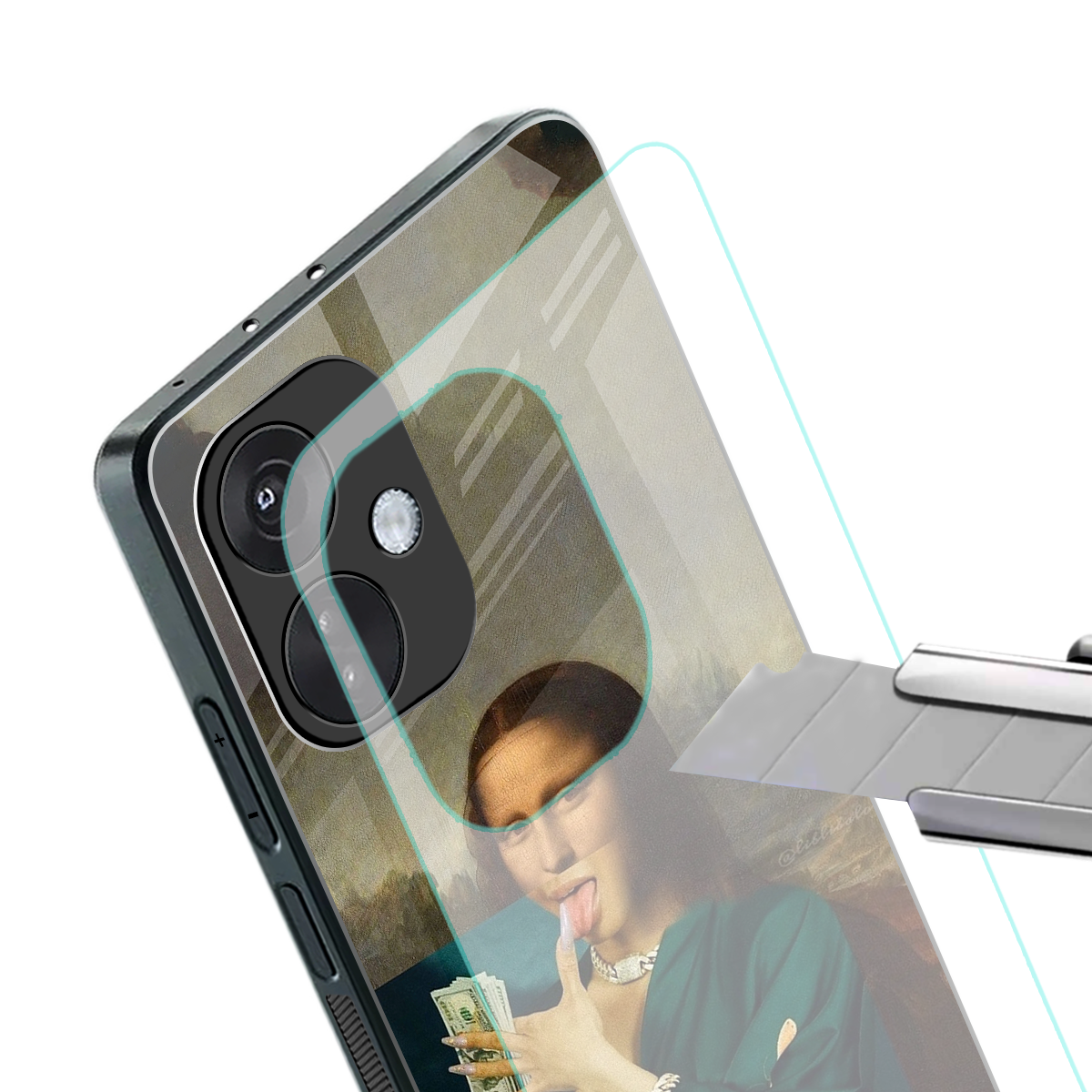 money lisa back phone cover | glass case for oneplus nord ce 3