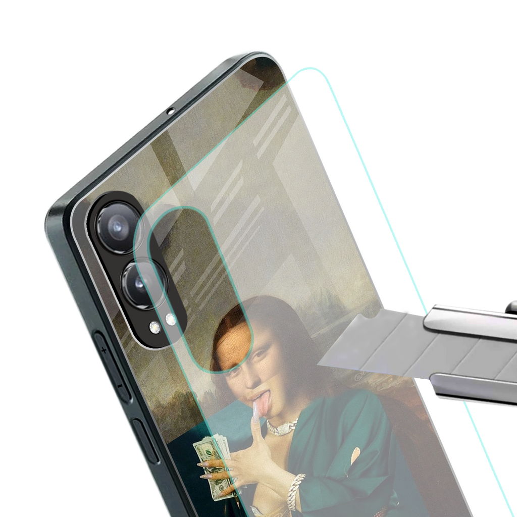 money lisa back phone cover | glass case for oneplus nord ce 4 lite