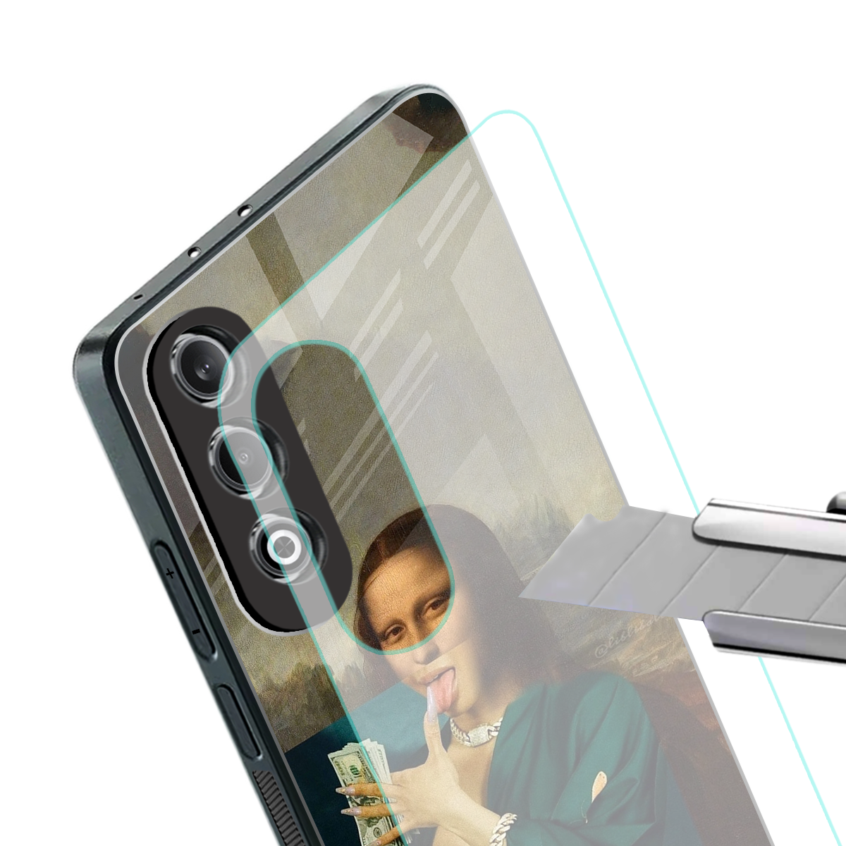 money lisa back phone cover | glass case for oneplus nord ce 4
