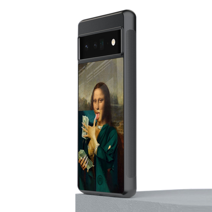 money lisa back phone cover | glass case for google pixel 6 pro