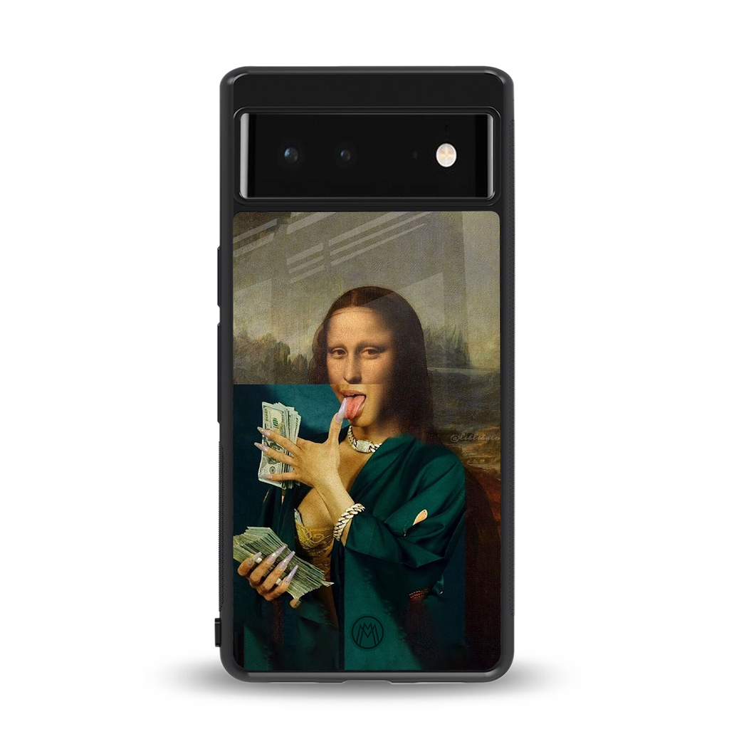 money lisa back phone cover | glass case for google pixel 6