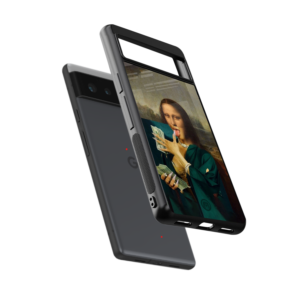 money lisa back phone cover | glass case for google pixel 6