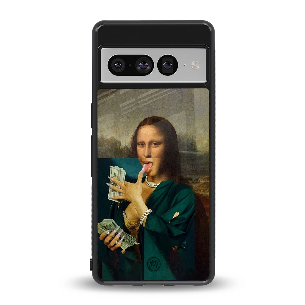 money lisa back phone cover | glass case for google pixel 7 pro