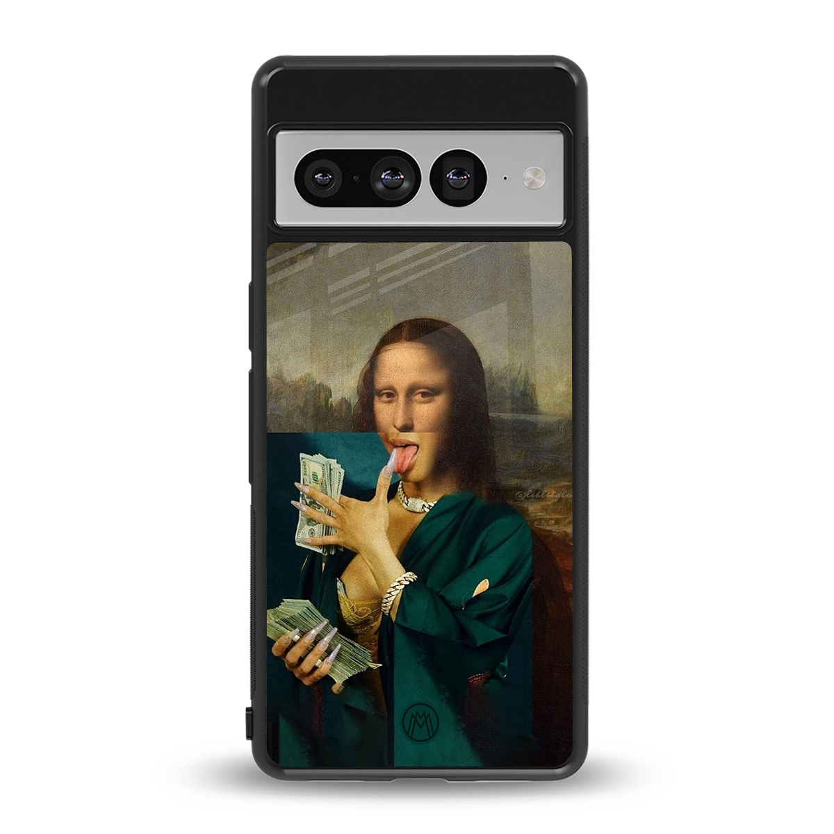 money lisa back phone cover | glass case for google pixel 7 pro