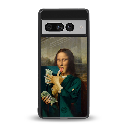 money lisa back phone cover | glass case for google pixel 7 pro