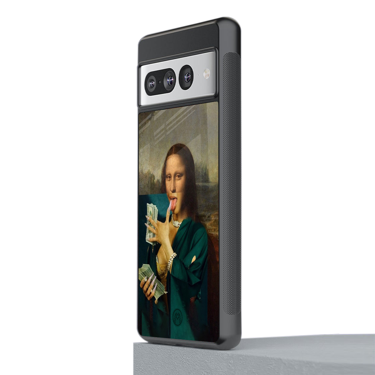 money lisa back phone cover | glass case for google pixel 7 pro