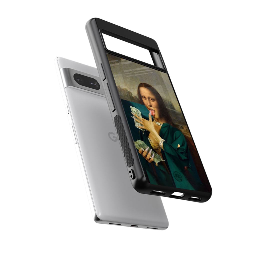 money lisa back phone cover | glass case for Google Pixel 7A