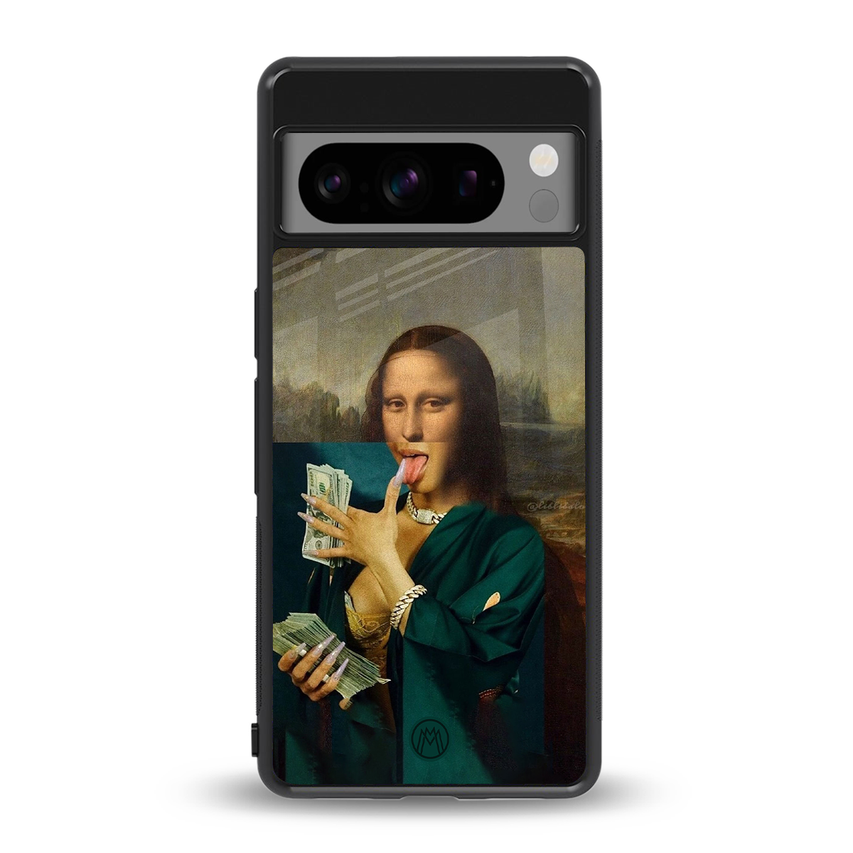 money lisa back phone cover | glass case for google pixel 8 pro