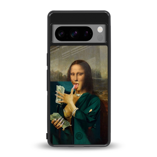 money lisa back phone cover | glass case for google pixel 8 pro