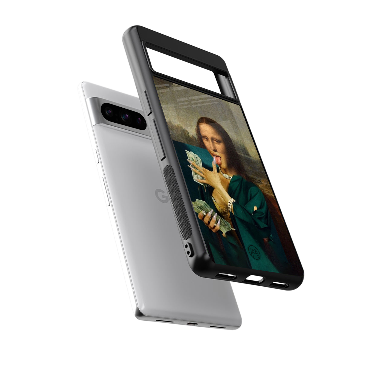 money lisa back phone cover | glass case for google pixel 8 pro