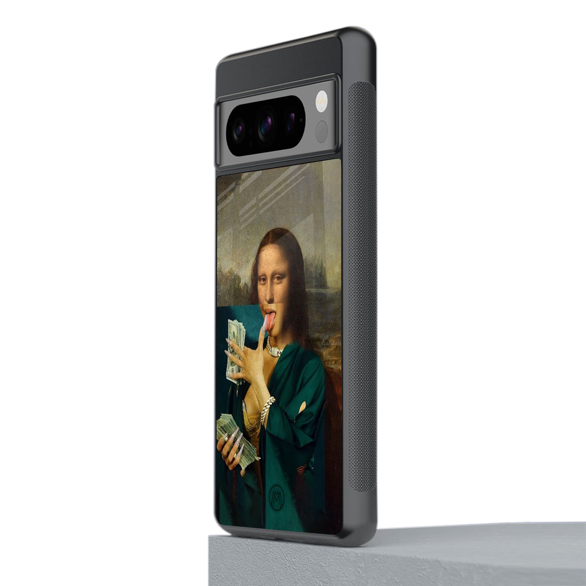 money lisa back phone cover | glass case for google pixel 8 pro