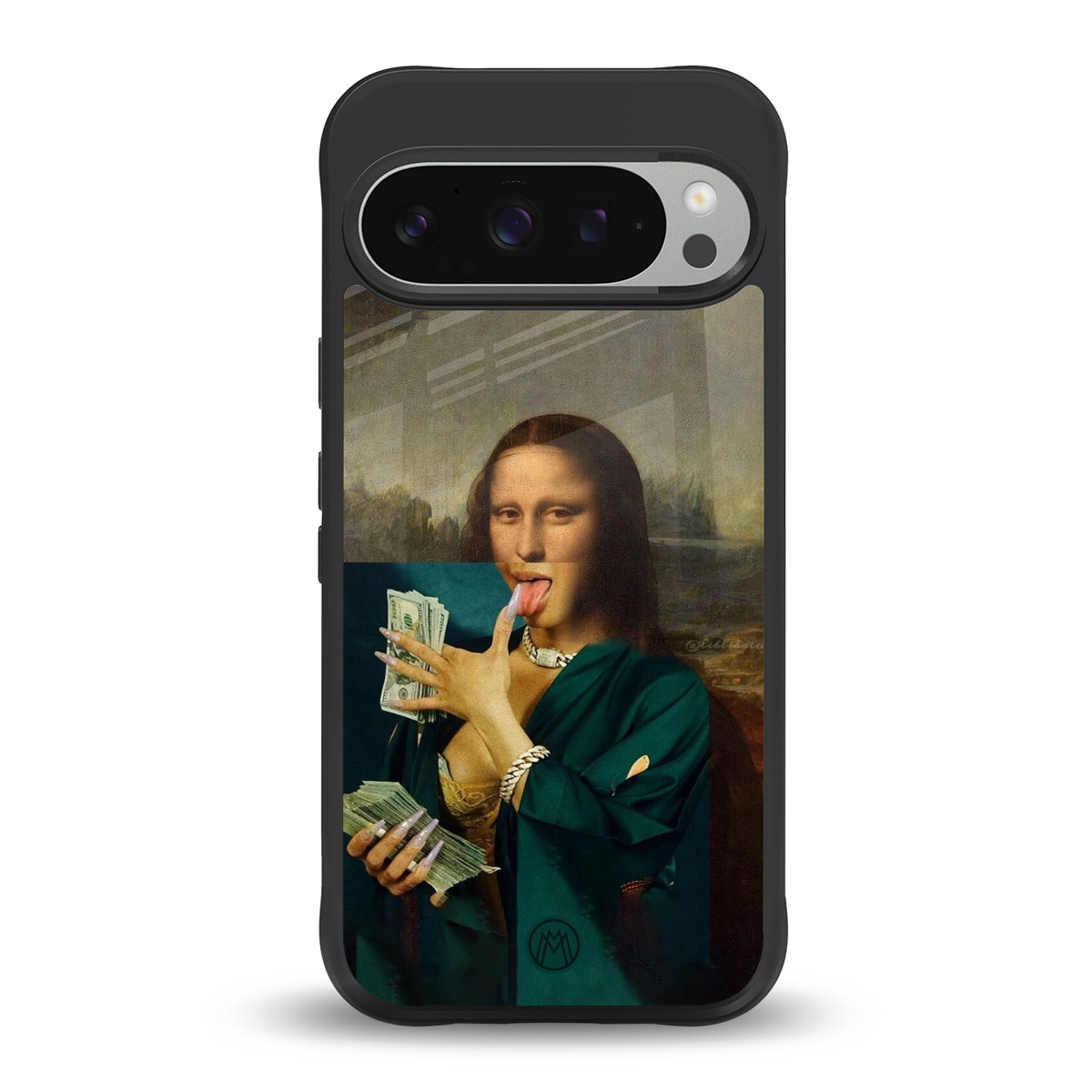 money lisa back phone cover | glass case for google pixel 9 pro xl