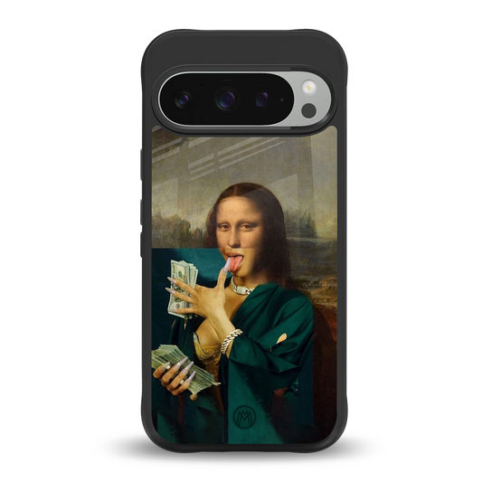 money lisa back phone cover | glass case for google pixel 9 pro xl