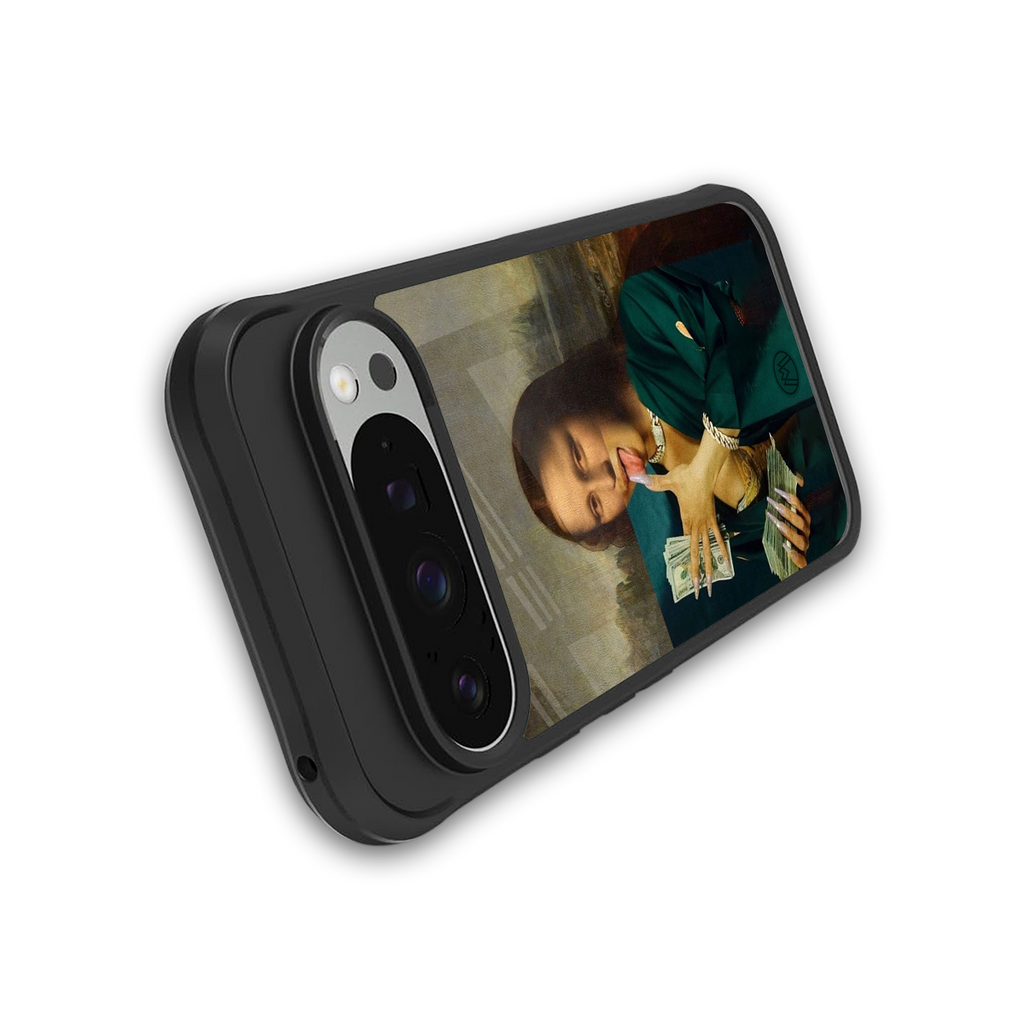 money lisa back phone cover | glass case for google pixel 9 pro
