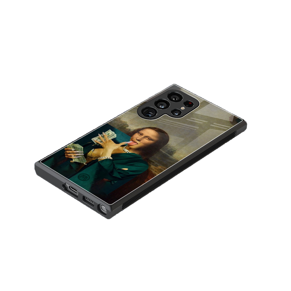money lisa back phone cover | glass case for samsung galaxy s23 ultra