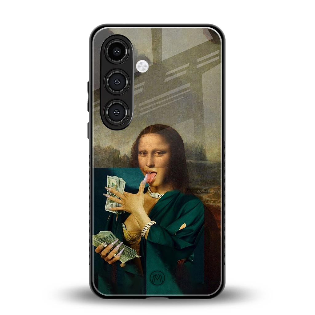 money lisa back phone cover | glass case for samsung galaxy s23 fe